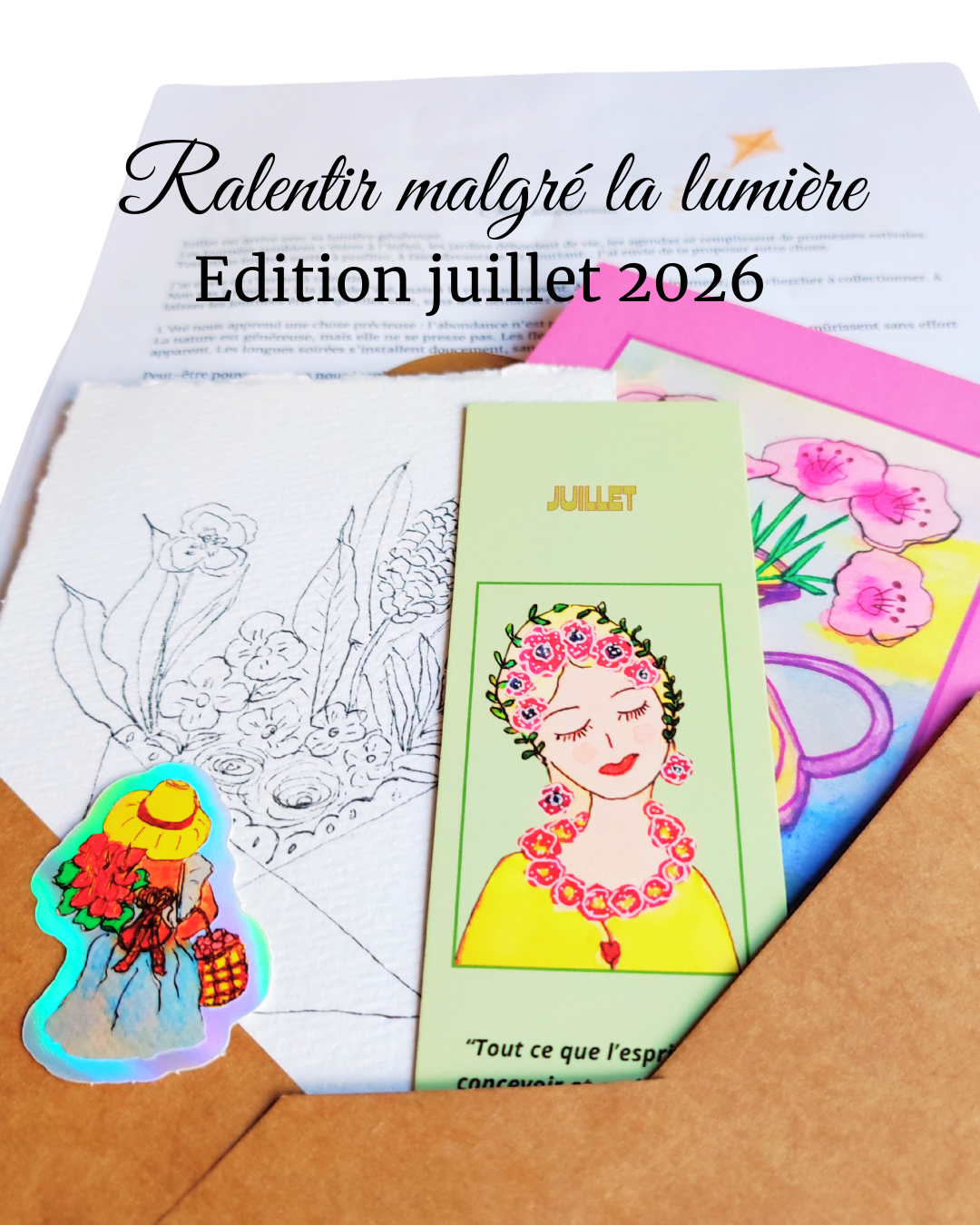 Club du Courrier Postal SlowLove – Abonnement 12 courriers| Stéphyas-CoBoutique