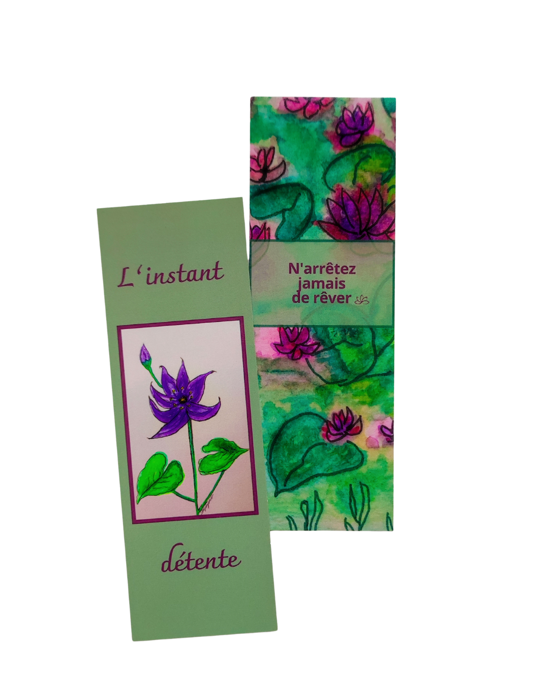 Lot de cartes et de marque-pages "Douce améthyste"