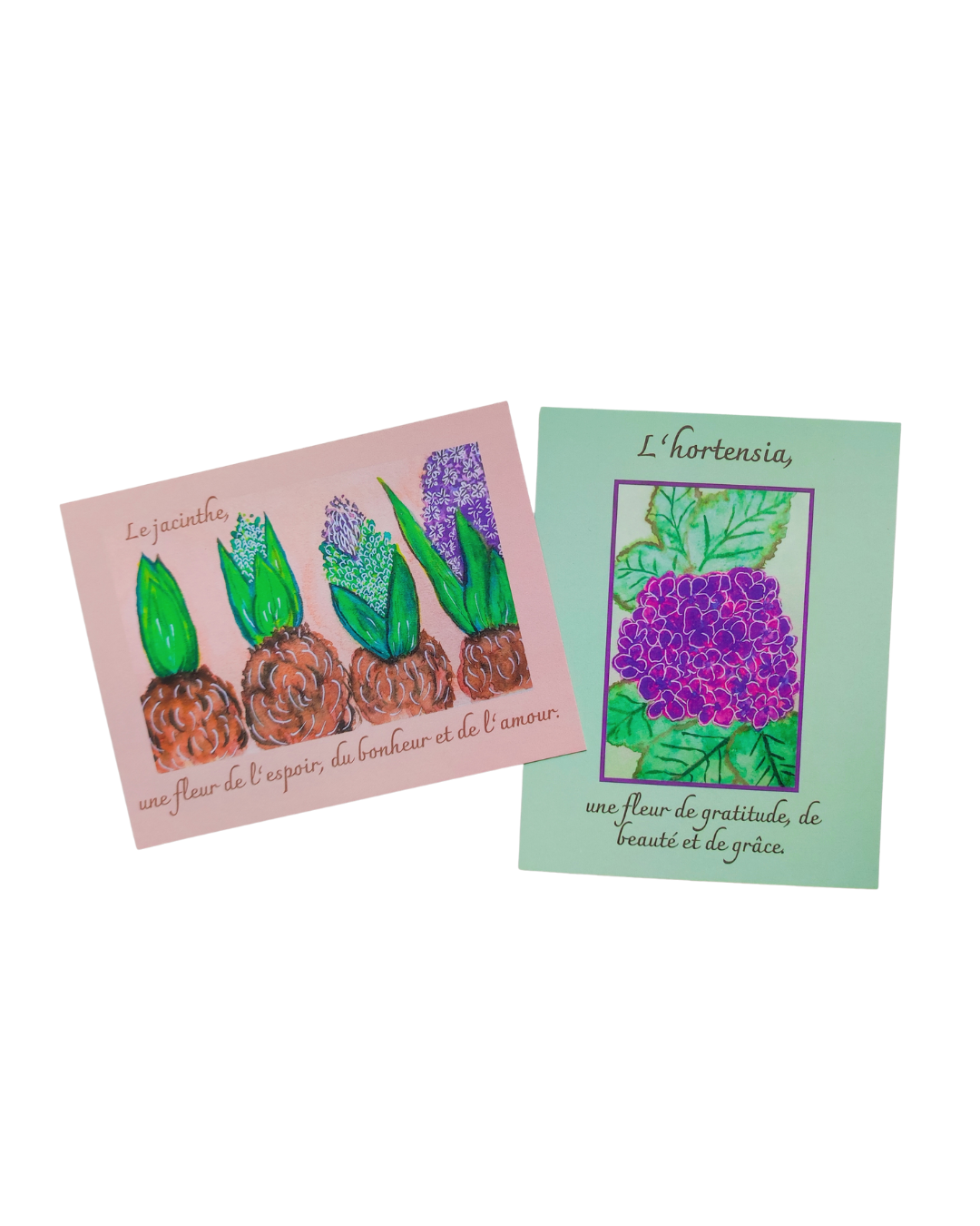 Lot de cartes et de marque-pages "Douce améthyste"