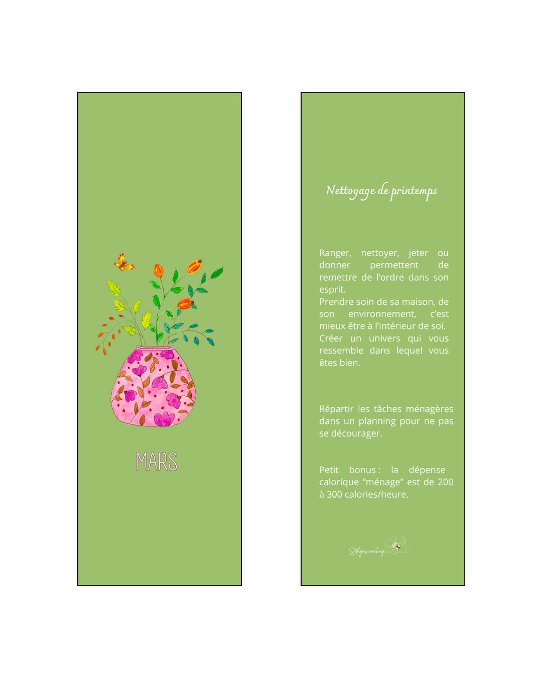 Marque-page recto-verso de Mars
