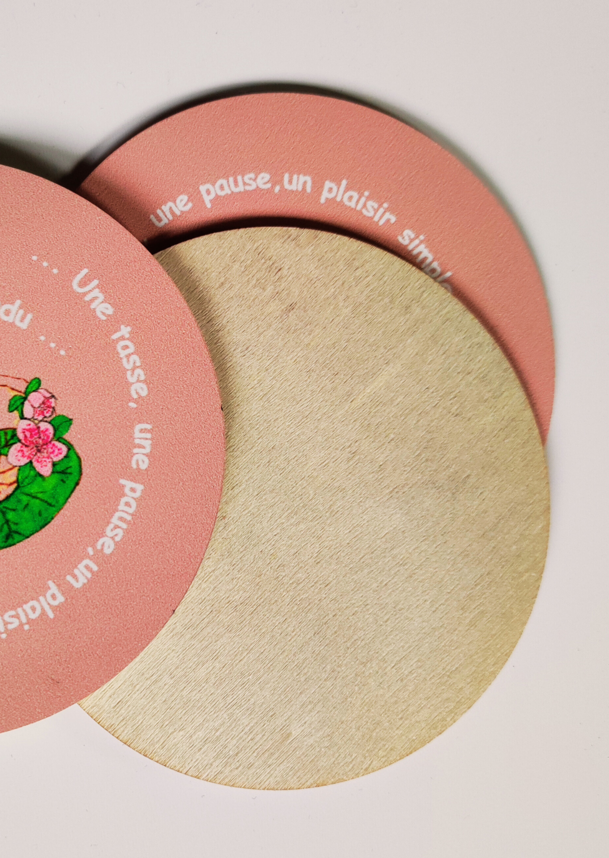 Dessous de mug illustré – Bois