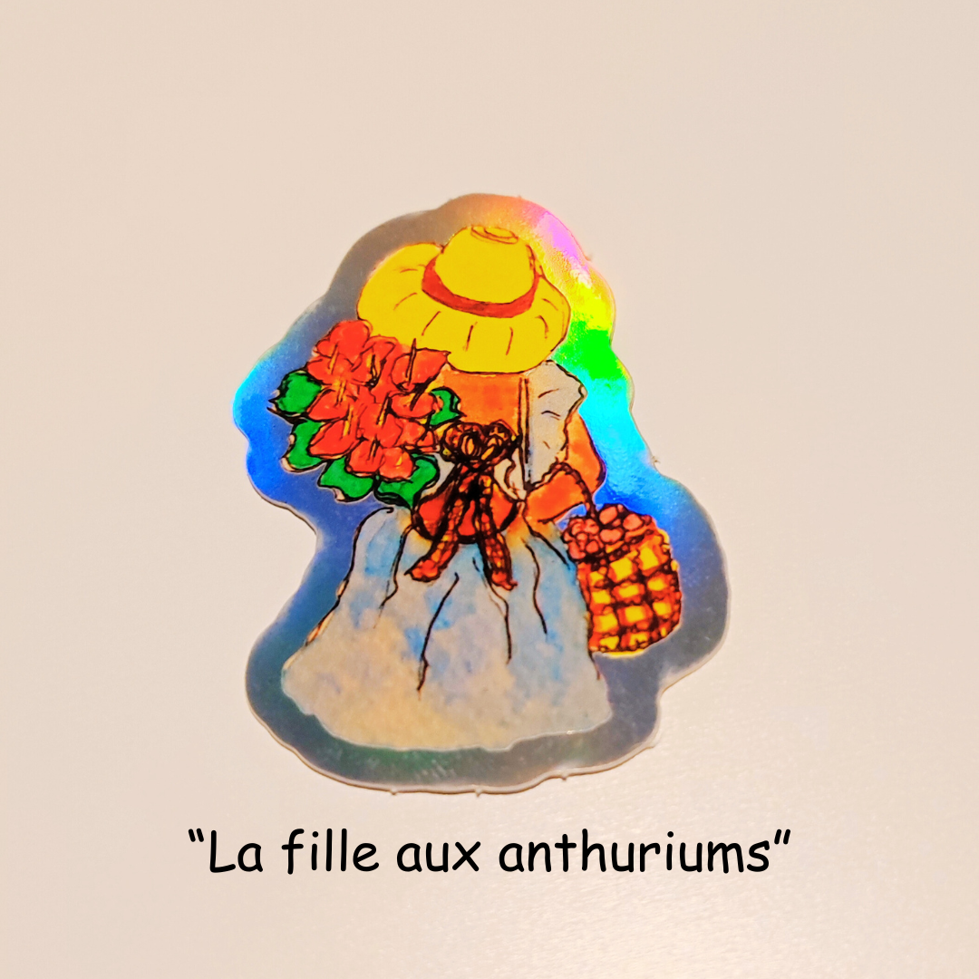 Lot de 5 stickers "slow life caraïbe"