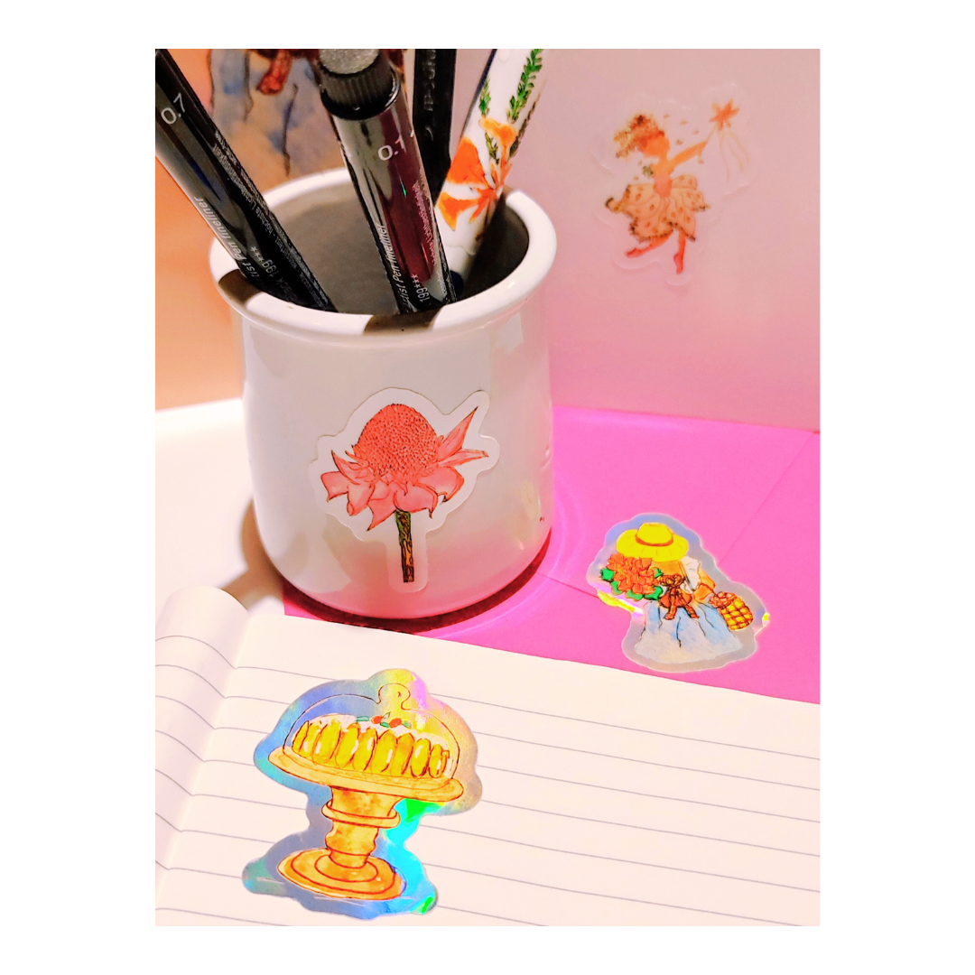 Lot de 5 stickers "slow life caraïbe"