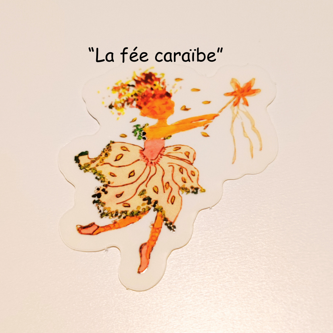 Lot de 5 stickers "slow life caraïbe"