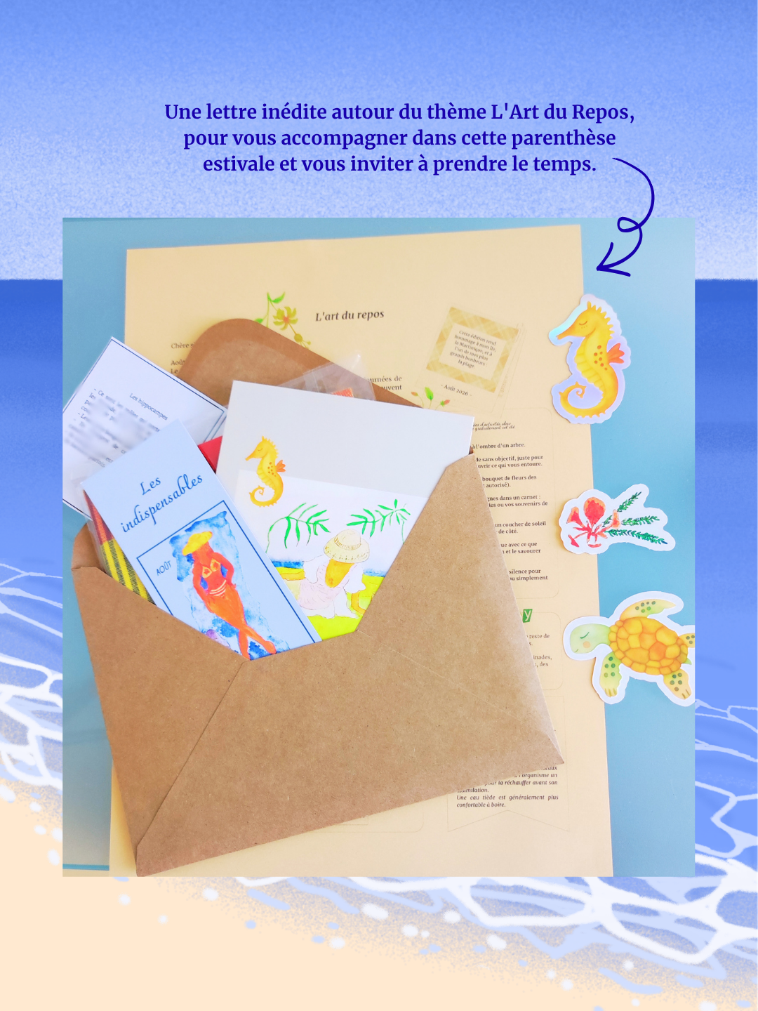 L'Art du Repos | Courrier postal - Snail Mail - Édition limitée | Août 2026 | Stéphyas-CoBoutique