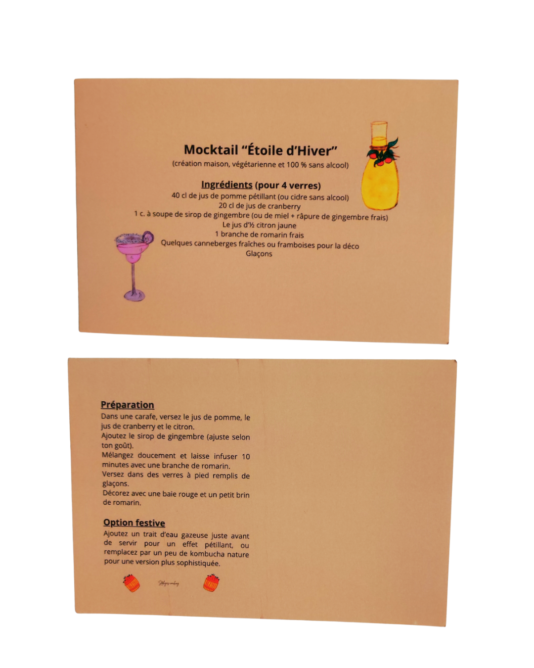 ⭐ Lot de 4 Cartes Illustrées – Édition Spéciale Fêtes de Fin d’Année ⭐