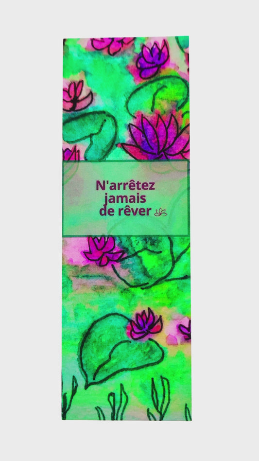 Marque-page illustré – Nénuphar